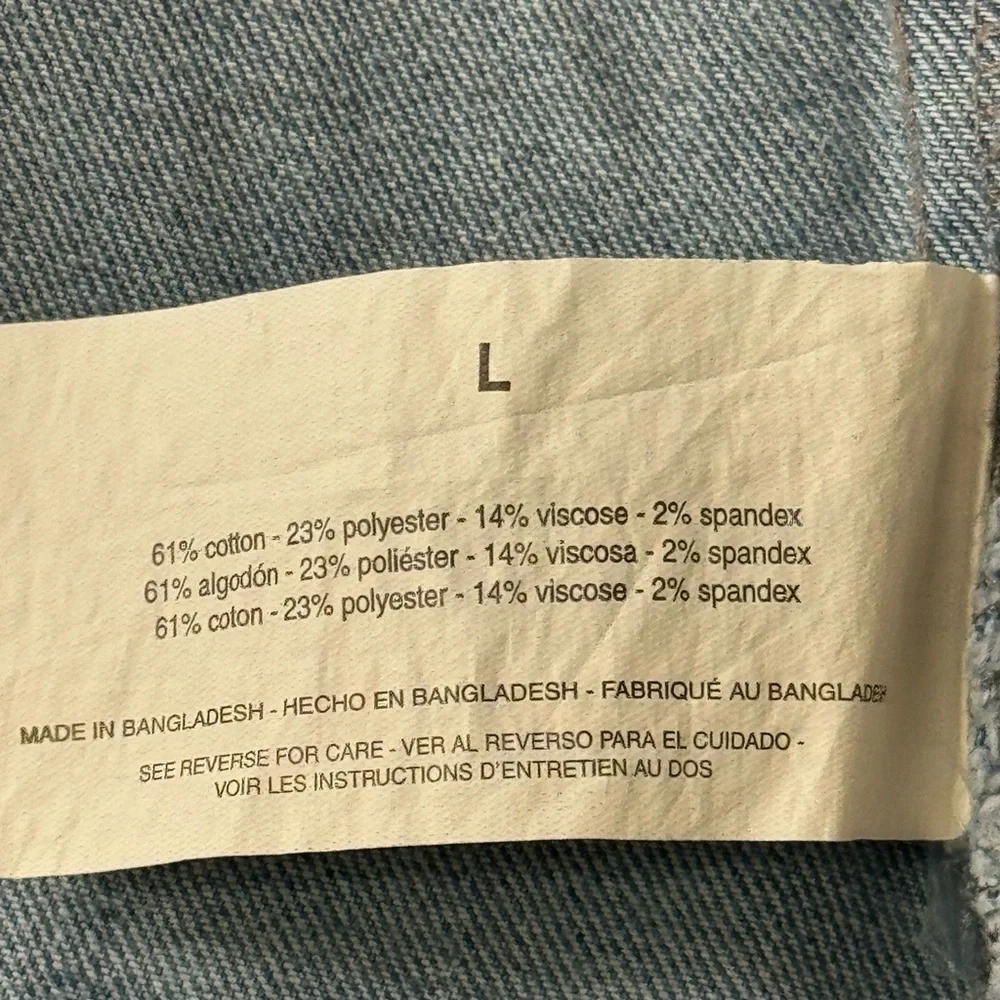 Social Standard by Sanctuary Light Wash Button Up Denim Jean Jacket Large - Picture 6 of 9